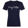 T-shirt Tommy Hilfiger koszulka bluzka damska granatowa duże logo